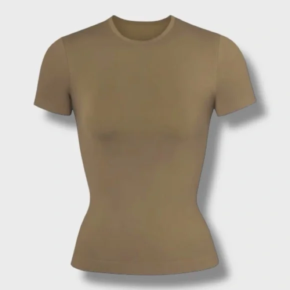 SKIMS Soft Smoothing T-shirt Army Green - M - Picture 1 of 4